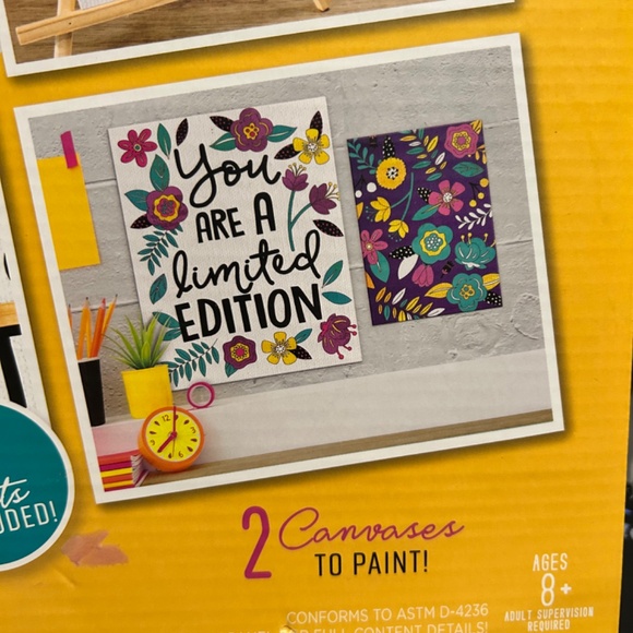 Anker Art Pretty Petals Printed Canvas Kit.  New In Box - Picture 4 of 5